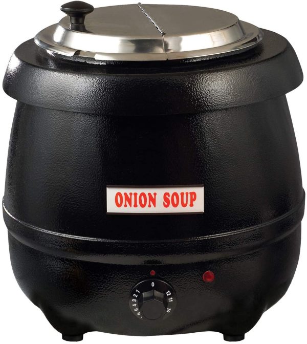 Electric Soup Warmer Stainless Steel Cover & Water Jacket With Ladle