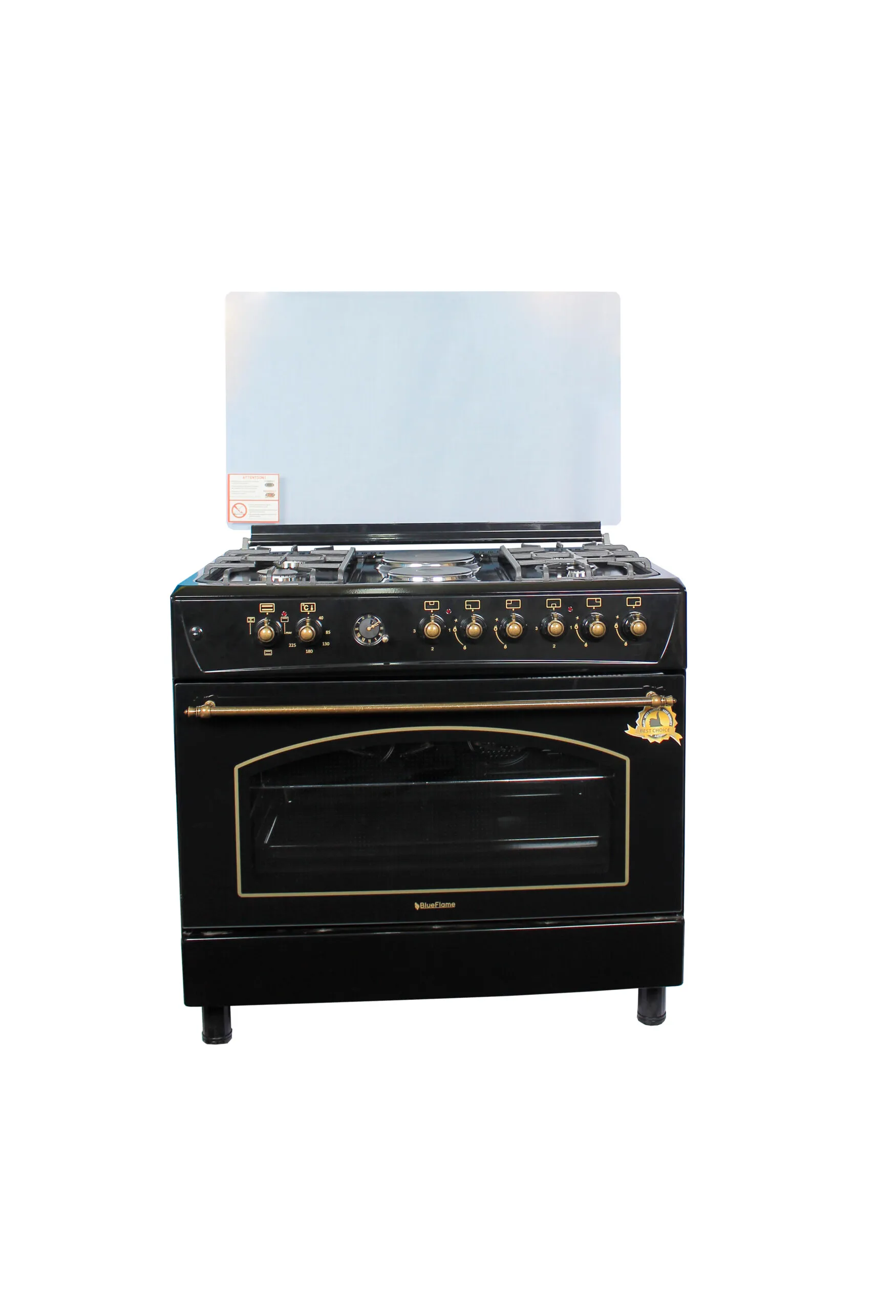 Blueflame Rustic Cooker 4 Gas & 2 Electric 90cm X 60cm FP942ERF-B – Black - Image 3