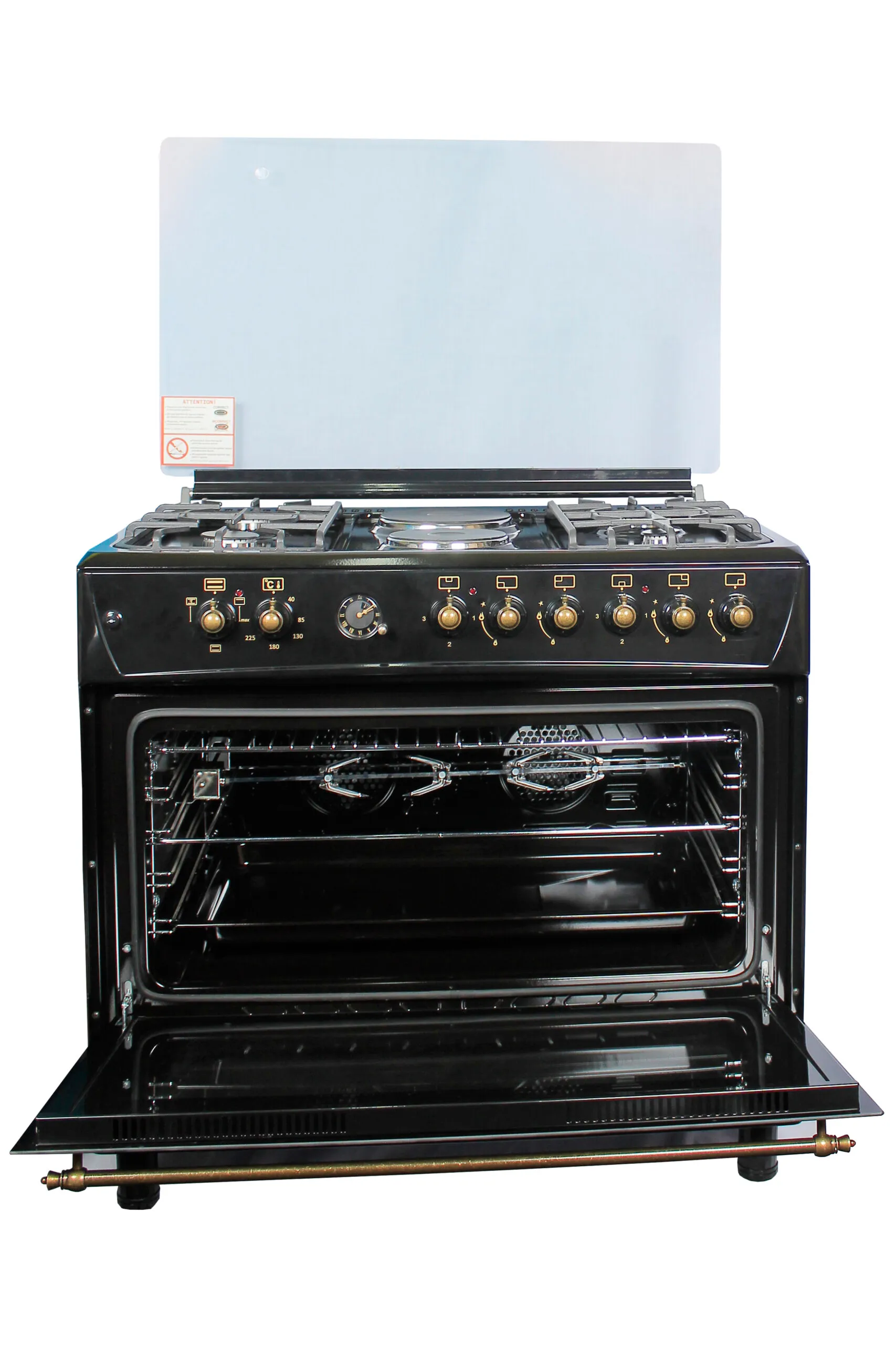 Blueflame Rustic Cooker 4 Gas & 2 Electric 90cm X 60cm FP942ERF-B – Black - Image 2