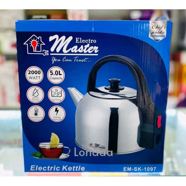 Electro Master Electric Kettle EM-SK-1097 Stainless Steel 5Litres