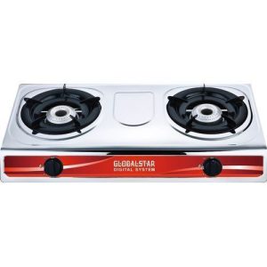 Globalstar Stainless Steel Double Burner Gas Stove GS-S206ZB