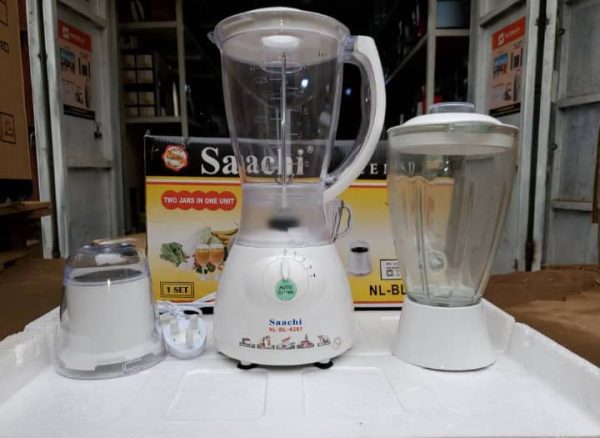 Saachi 3 in 1 Blender 2 Jars – White