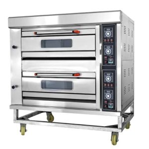 Commercial Baking Gas Oven Double Deck – 4 Tray.