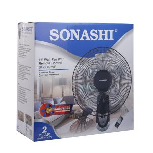 Sonashi 16 Wall Fan With Remote Control (Black)