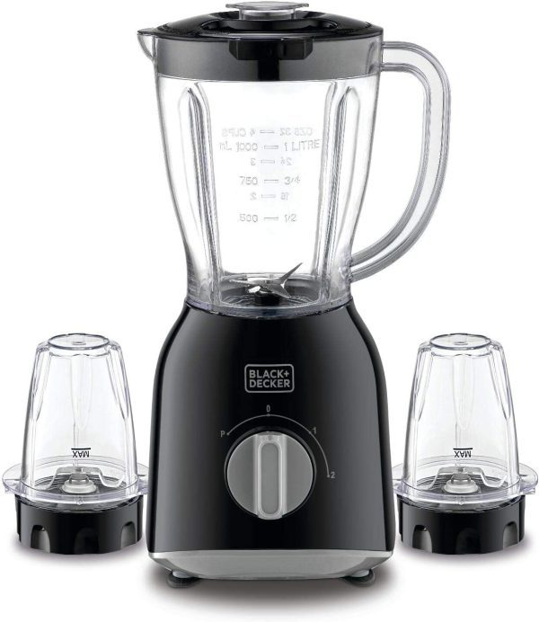 Black+Decker 1litre Blender with Grinder Black - BX365E-B5.