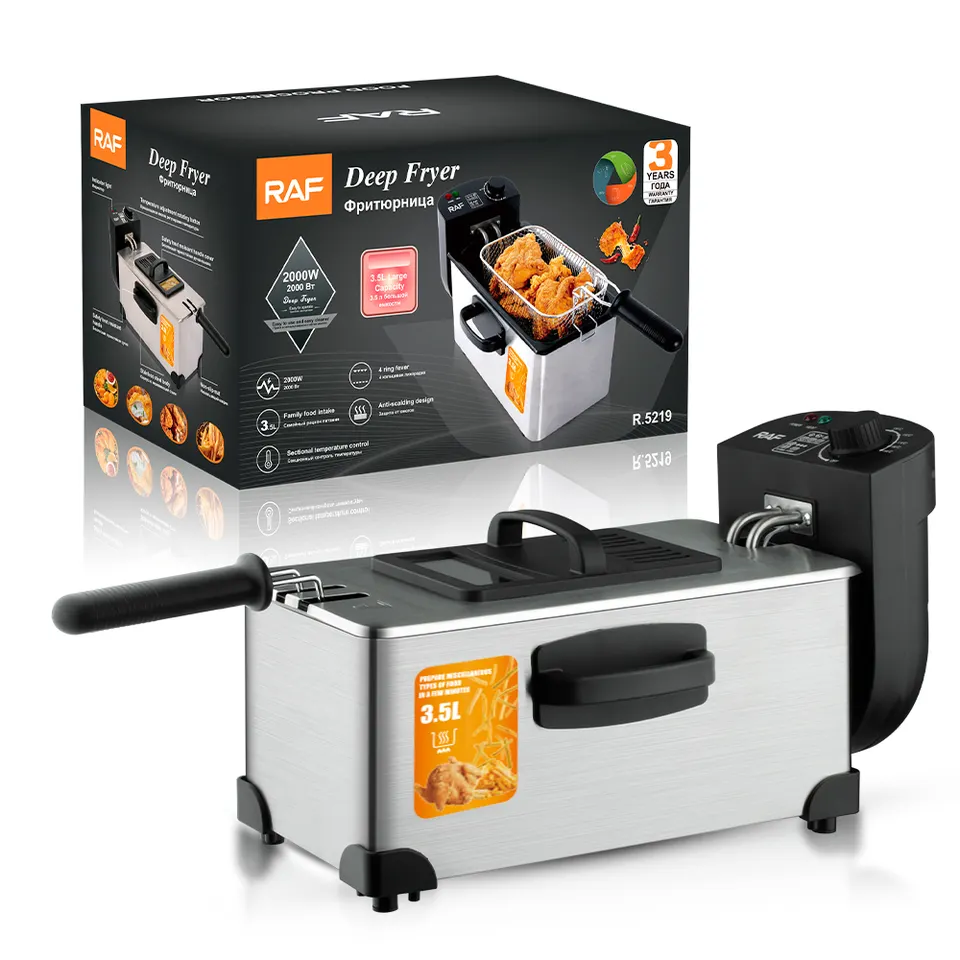 RAF 3.5 Litres Electric Stainless Steel Deep Fryer