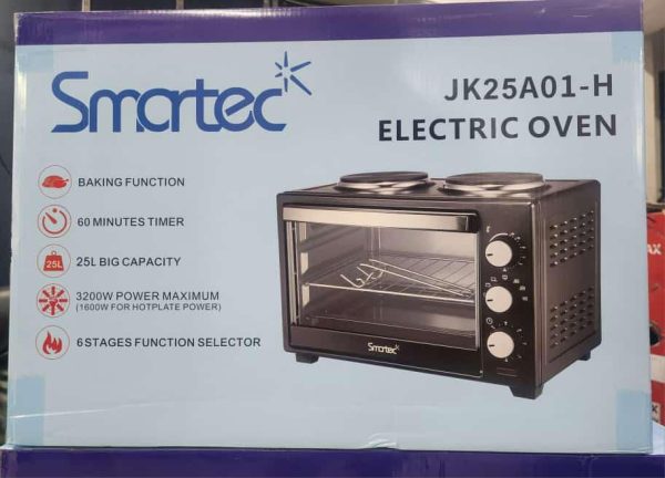 Smartec 25litres Electric Mini Oven With Hotplates JK25A01-H