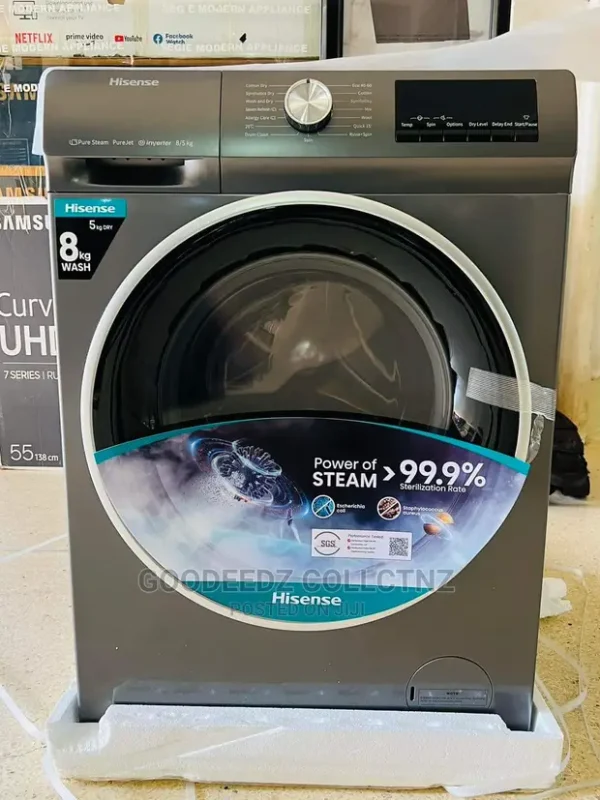 Hisense 8Kg Washer & 5Kg Dryer Front Loading Washing Machine
