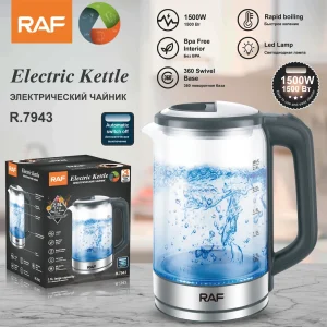 RAF 2.5Litres Glass Electric Kettle