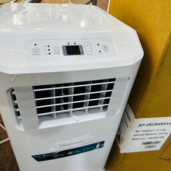 Hisense 9000 BTU Portable Air Conditioner.