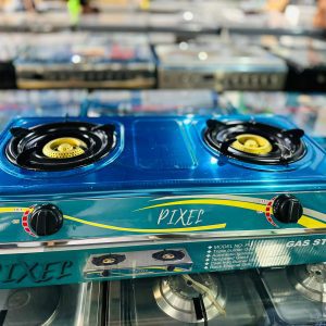 Pixel Double Burner Gas Stove Silver