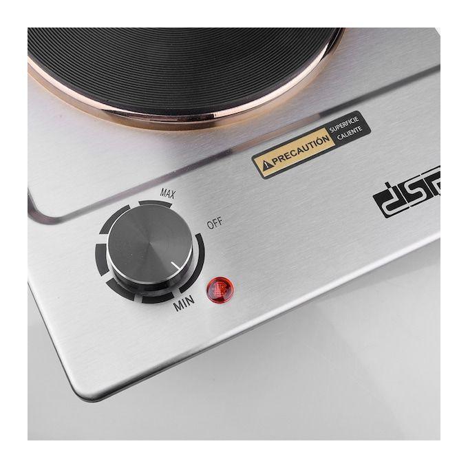 DSP Electric Cast-Iron Single Burner Hot Plate - Silver - Image 2