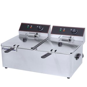 CJK Electric Double Deep Fryer 11X2Litres