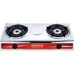 Globalstar gs-s206zb Stainless Steel Double Burner Gas Stove - Silver