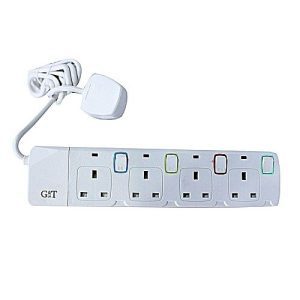 Switched 4 way extension G&T-white