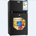 ADH 98 litres black color double door