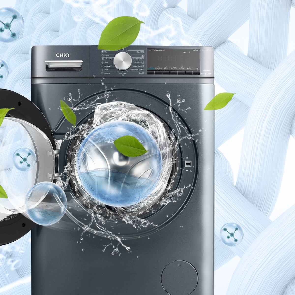 CHiQ Front Load Washing Machine 8kg