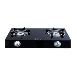 SPJ Double Burner Glass Gas Stove