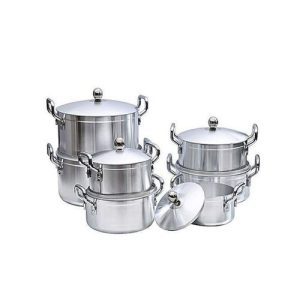 7 Piece Heavy Stainless Steel Saucepans